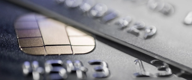 Close up of a credit card